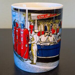 Signal Gas and Service Station “Fill 'er Up" Ceramic Mug w/ Art by H. Hargrove